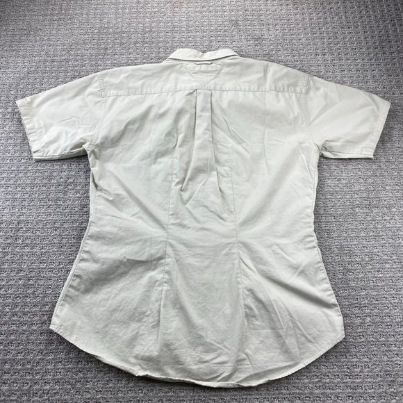 Vintage Tommy Hilfiger Shirt Men Extra Large XL Khaki Brown Button Down Big Logo - Picture 6 of 9